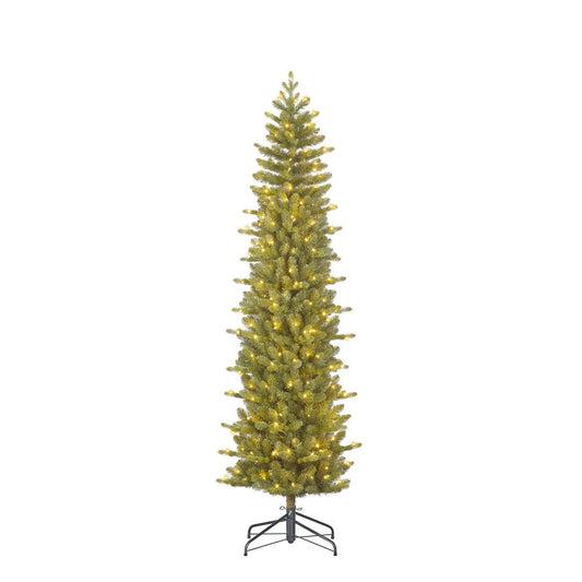 Sapin de Noël Artificiel Harma Narrow avec Éclairage LED - H215 x Ø66 cm - Vert
