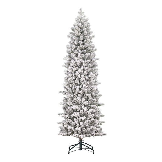 Sapin de Noël Artificiel Harma Narrow - H260 x Ø73 cm - Vert Givré
