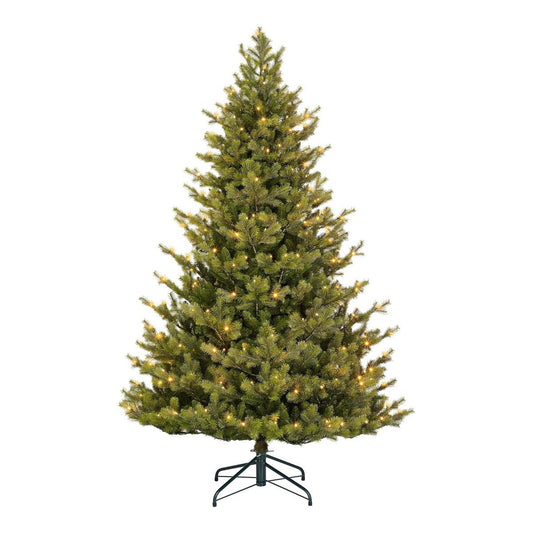 Sapin de Noël Artificiel Clive avec éclairage LED - H185 x Ø130 cm - Vert