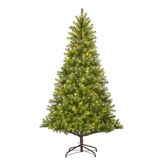 Sapin de Noël Artificiel Nagoya avec éclairage LED Blanc Chaud - H240 x Ø138 cm - Vert