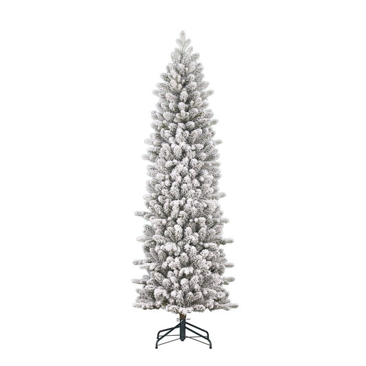 Sapin de Noël Artificiel Harma Narrow - H230 x Ø69 cm - Vert Givré