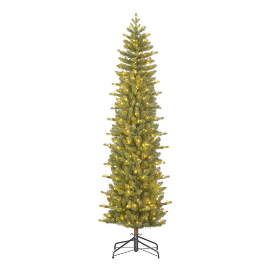 Sapin de Noël Artificiel Harma Narrow avec Éclairage LED - H260 x Ø73 cm - Vert