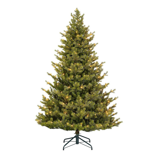 Sapin de Noël Artificiel Clive avec éclairage LED - H215 x Ø142 cm - Vert