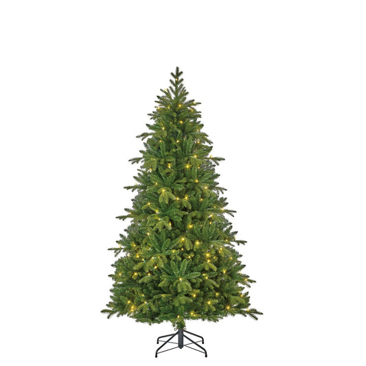 Sapin de Noël Artificiel Brampton Slim avec Éclairage LED - H185 x Ø114 cm - Vert