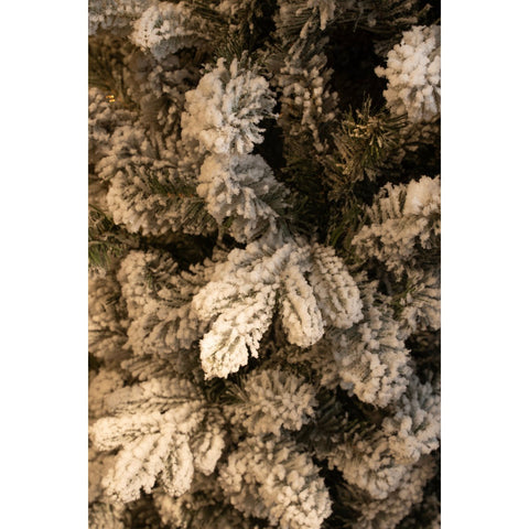 Sapin de Noël Artificiel Harma Narrow - H230 x Ø69 cm - Vert Givré