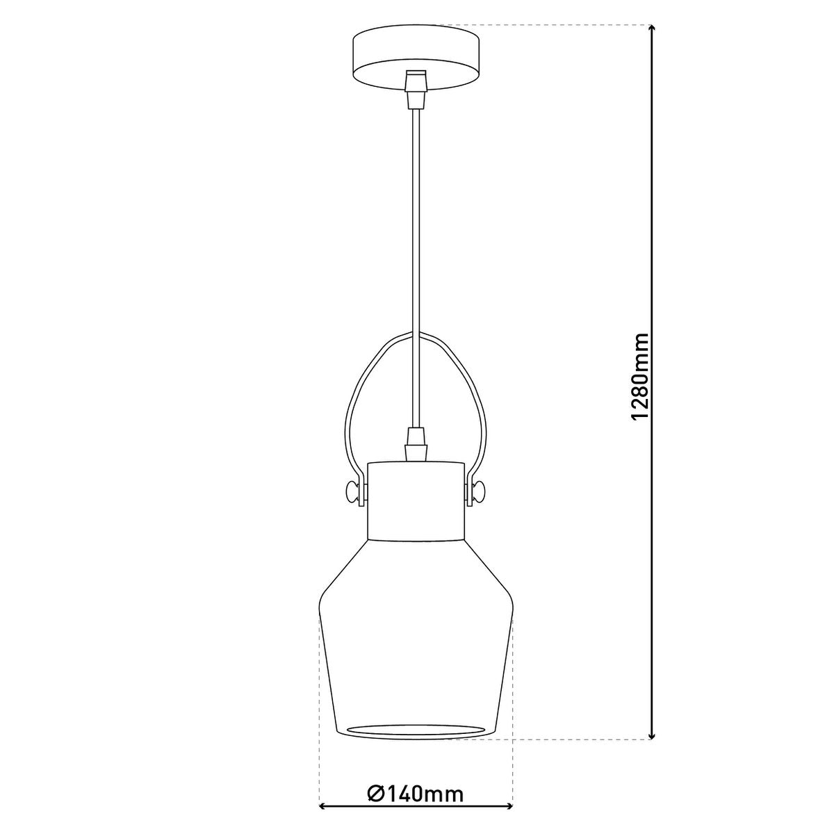 Suspension en verre "Alex"