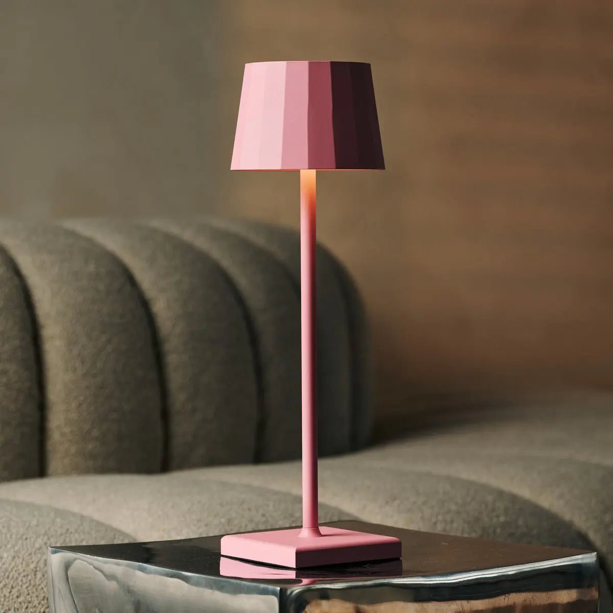 4× Wouter Flamingo Rose — Pack lampes rechargeables hôtel Tavellio