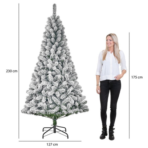 Sapin de Noël Artificiel Millington - H230 x Ø127 cm - Vert Givré