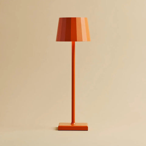 Combi set professionnel - 8 x wouter fleurs de table de table rechargeable orange et 1 x station de charge sans fil avec Qi-technologie - parfait pour les restaurants, l'hospitalité et les hôtels