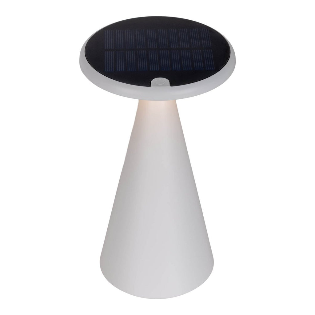 Lampe de table de batterie solaire légère PALU - Blanc pour Extérieur et Intérieur