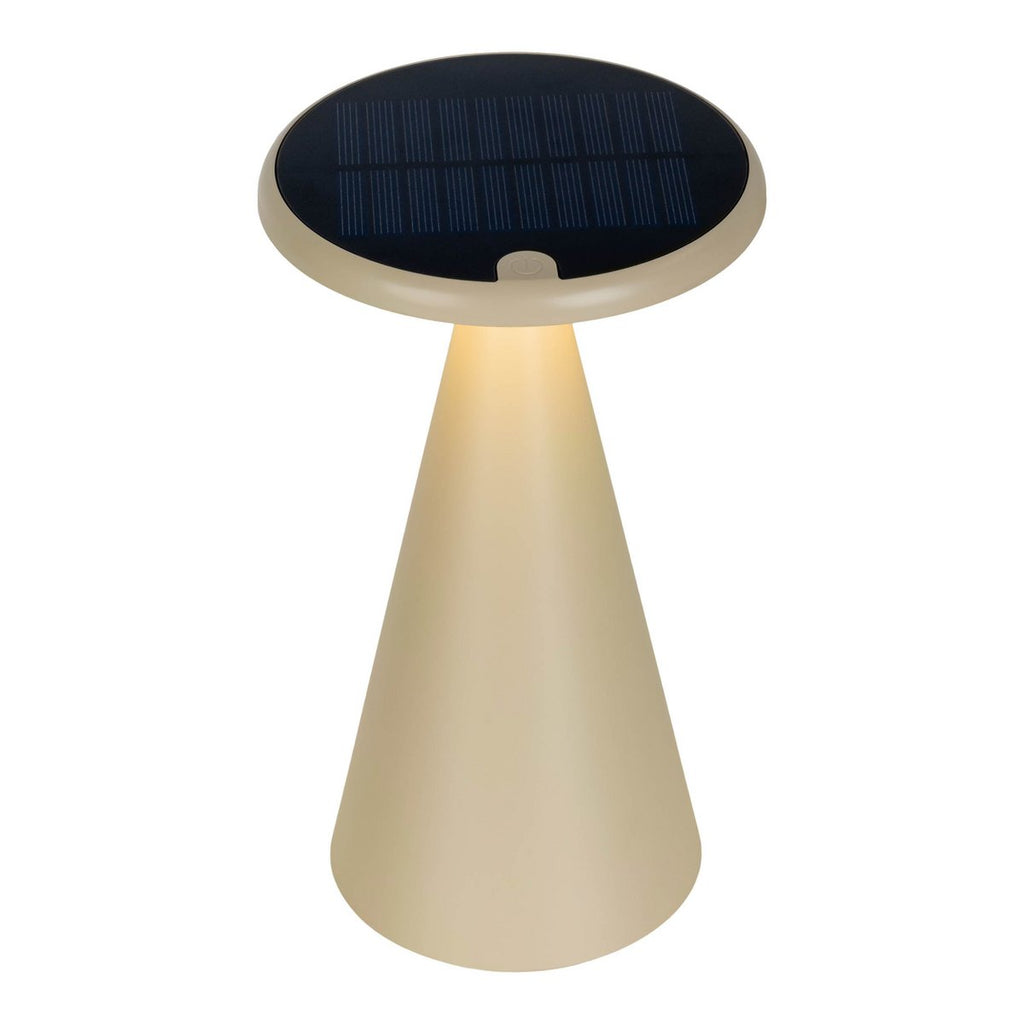 Lampe de table de batterie solaire Palu - Beige  pour Extérieur et Intérieur