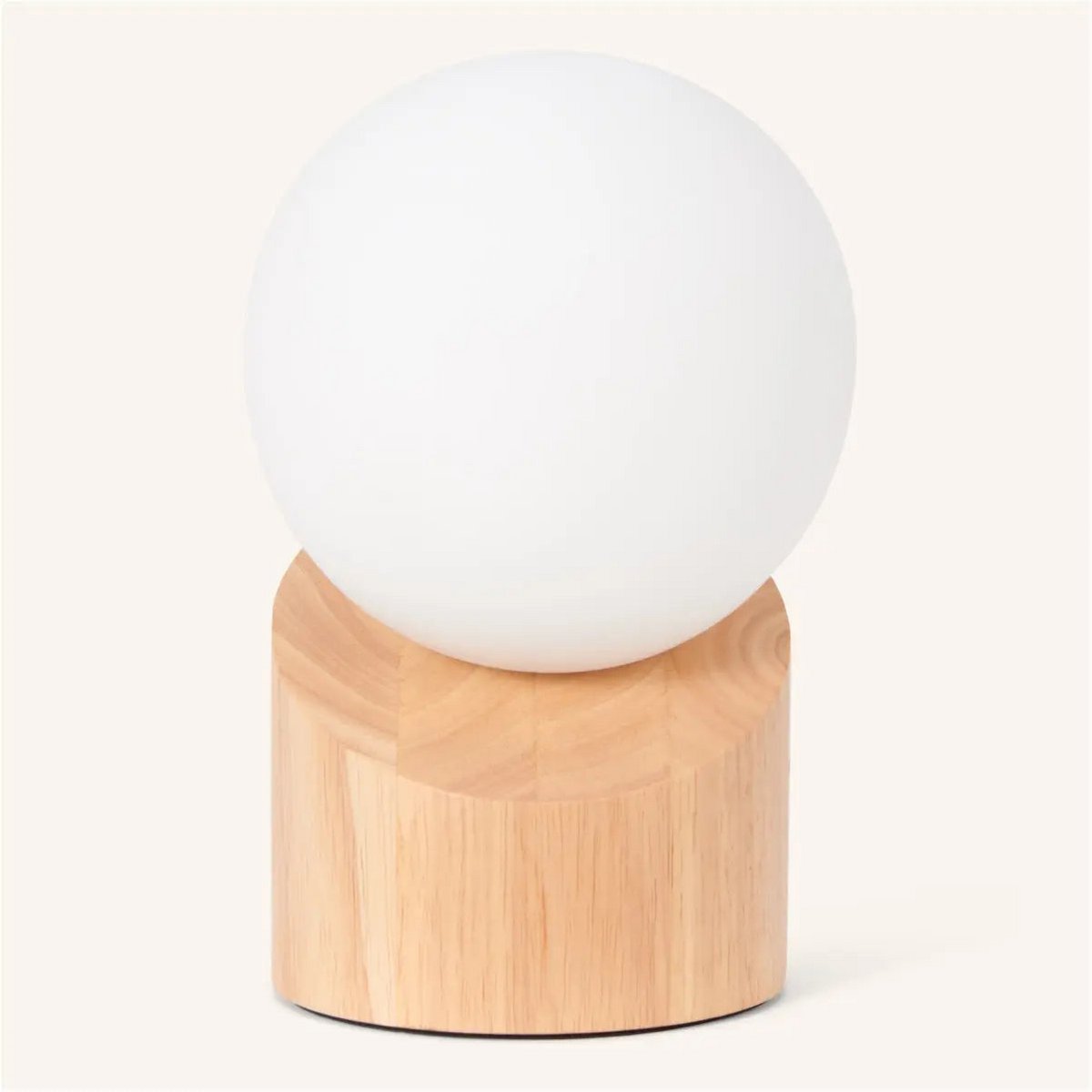 Lampe à fil avec base en bois naturel