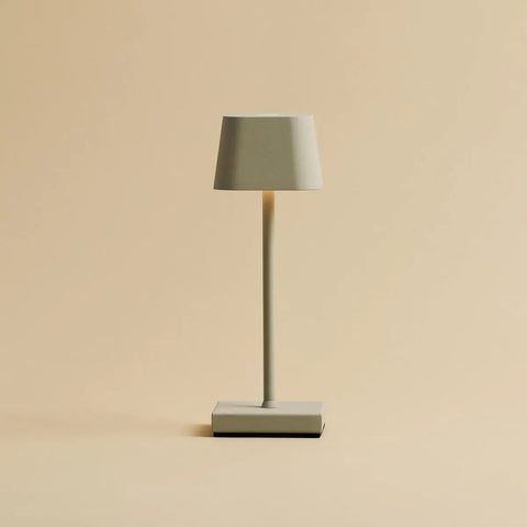 Sarphati Mini Shadow Grey Grey Cordless Table Lamp Perfection pour l'industrie hôtelière - Rechargeable sans fil via Station de chargement, lampe dimmable et 3 modes légers