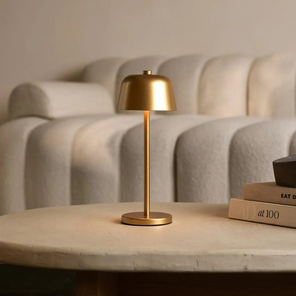 Lampe de table rechargeable Anton dorée | Éclairage élégant et sans fil