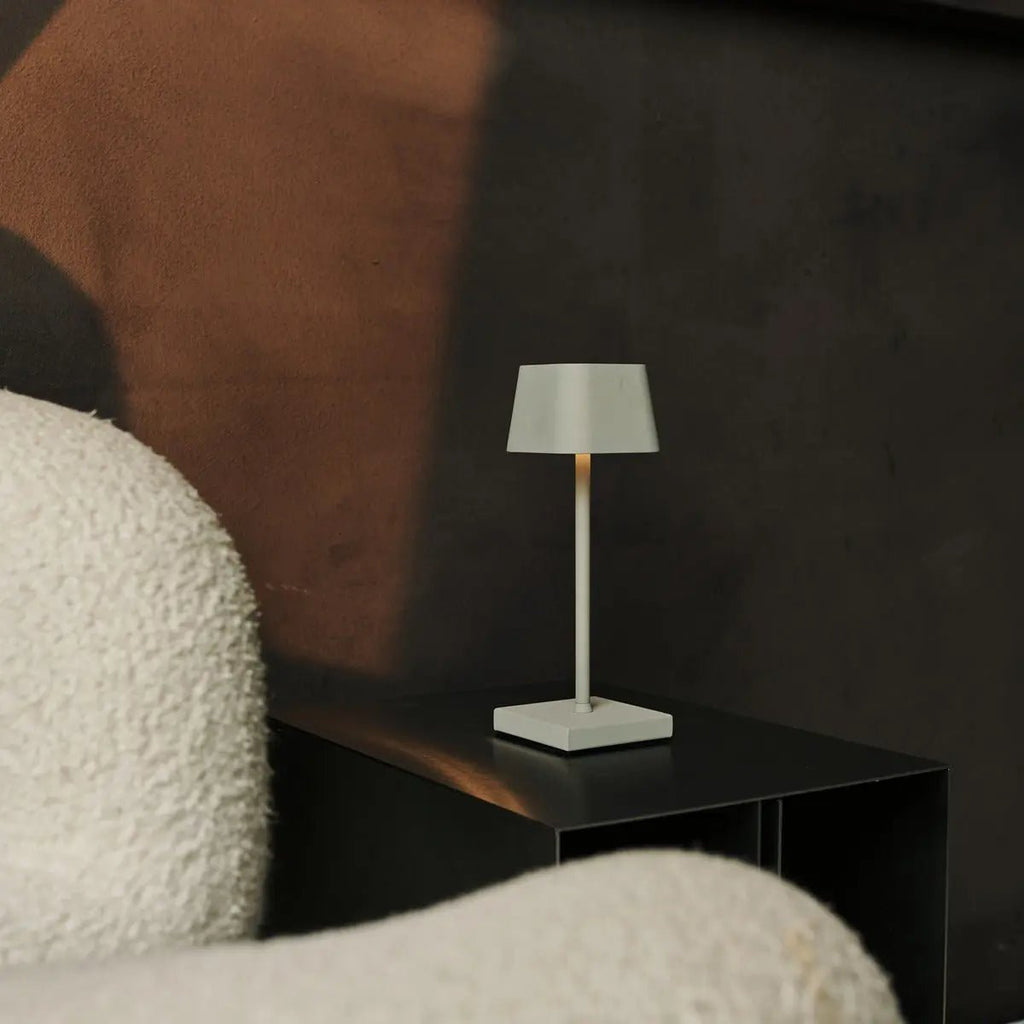 4× Sarphati Mini Shadow Grey — Pack lampes rechargeables hôtel Tavellio