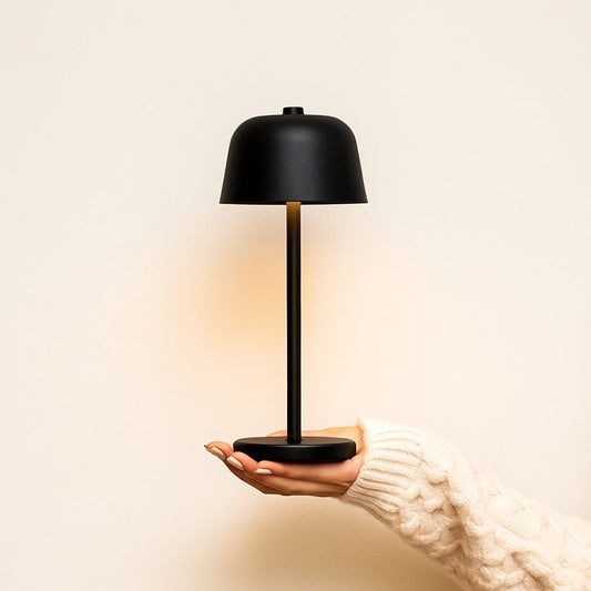 Lampe de table rechargeable noire Anton | Éclairage élégant et sans fil