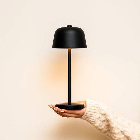 Lampe de table rechargeable noire Anton | Éclairage élégant et sans fil