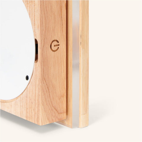 Lampe murale sans fil marron clair - lampe en bois rechargeable, dimmable et naturel