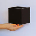 Applique Murale Carrée Noir Sable | Éclairage rechargeable, à intensité variable et sans fil