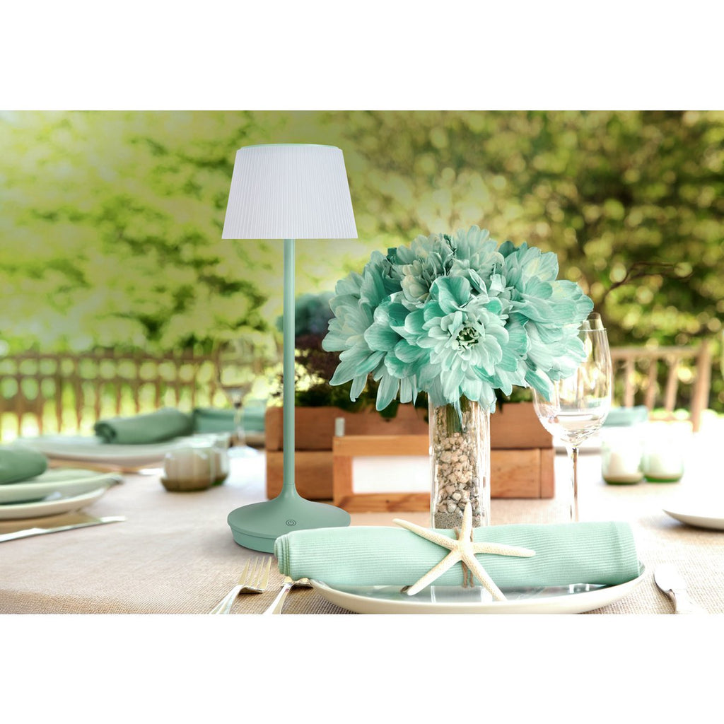 Lampe de batterie solaire "Emmi"  - Menthe et blanc