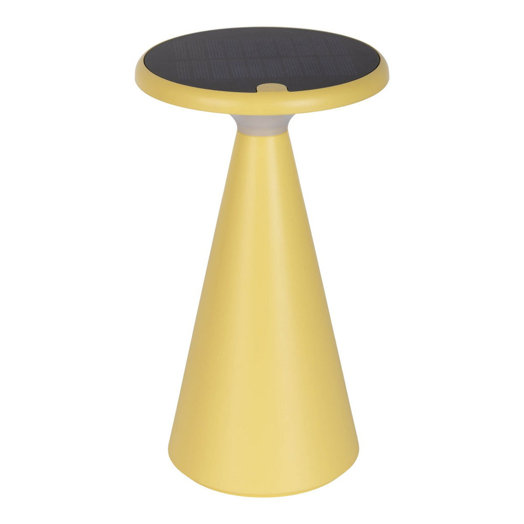 Lampe de table de batterie solaire légère PALU - Jaune pour Extérieur et Intérieur