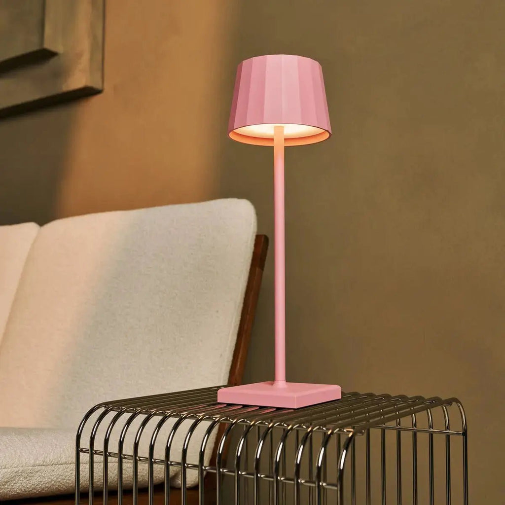 4× Wouter Flamingo Rose — Pack lampes rechargeables hôtel Tavellio
