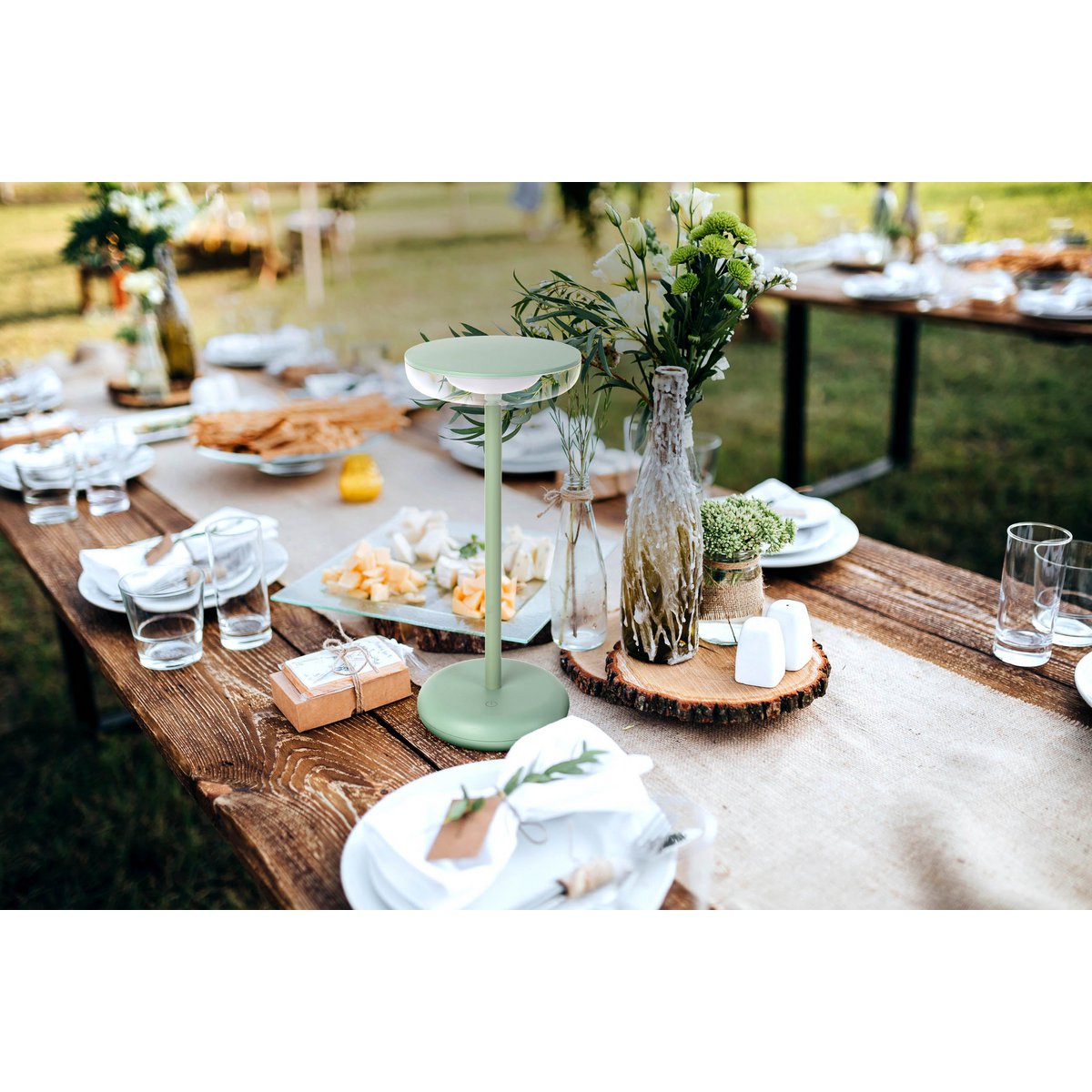 Lampe de table à batterie « PASI » - Vert menthe