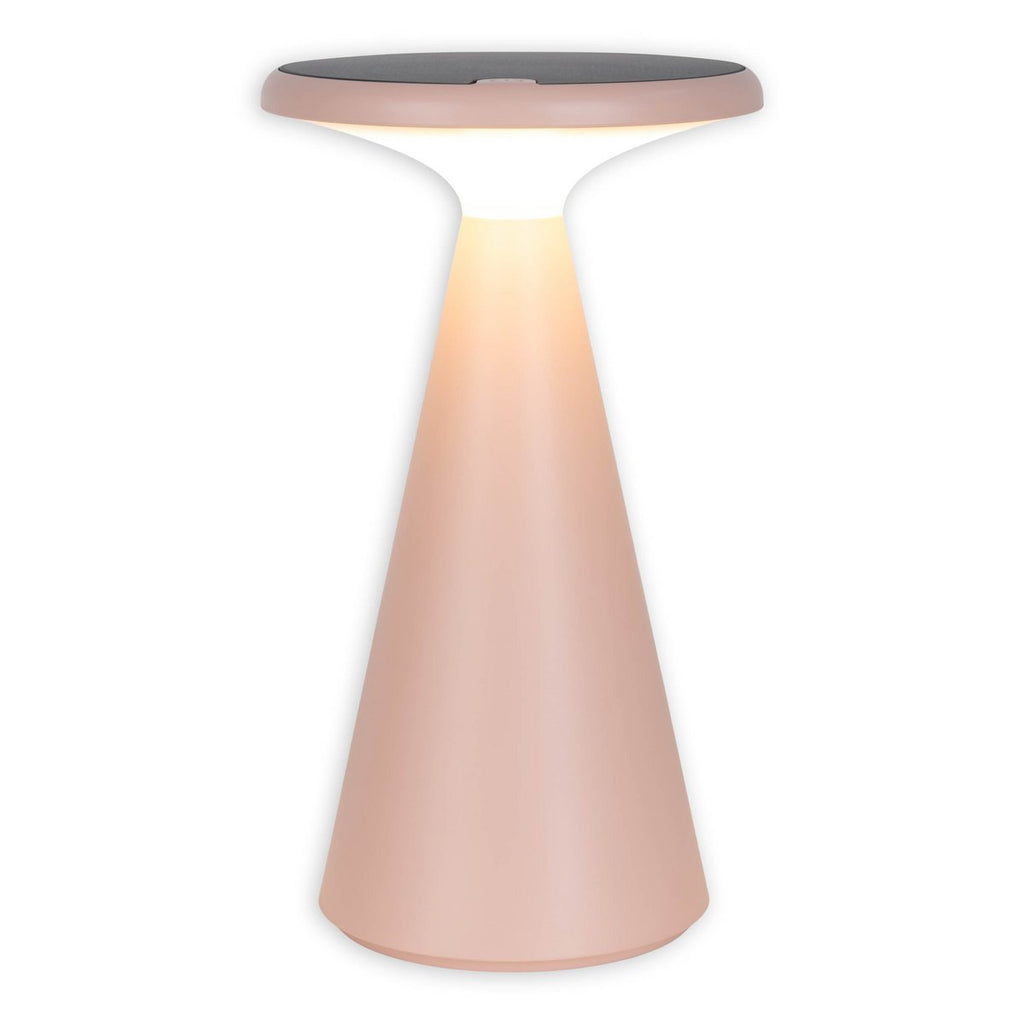 Lampe de table de batterie solaire légère PALU - Rose pour Extérieur et Intérieur