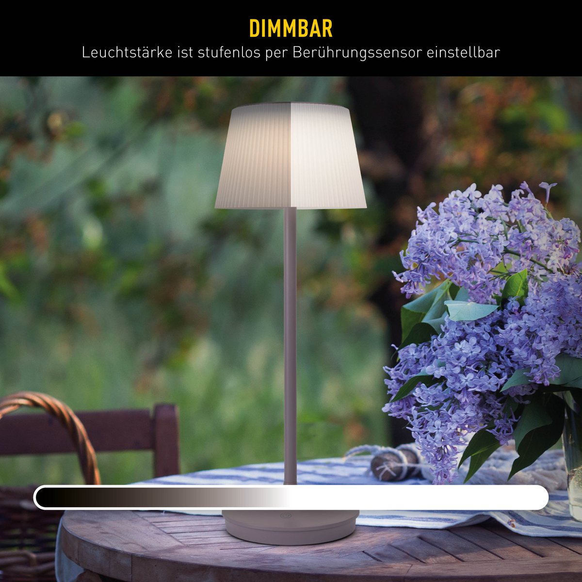 Lampe de batterie solaire "Emmi"  - Violet et blanc