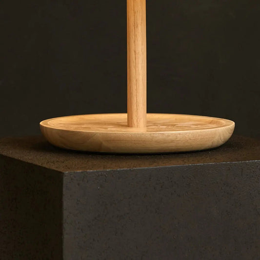 Lampe en bois brun clair Emily avec câble - conception durable faite à la main pour la maison