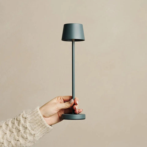 Combi Set Professional - 4 X Vondel Mini Stone Grey Grey Rechargeable Table Lampes et 1 X Amstel Wireless Station Wireles