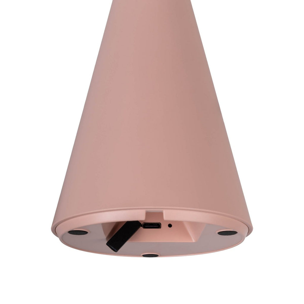 Lampe de table de batterie solaire légère PALU - Rose pour Extérieur et Intérieur