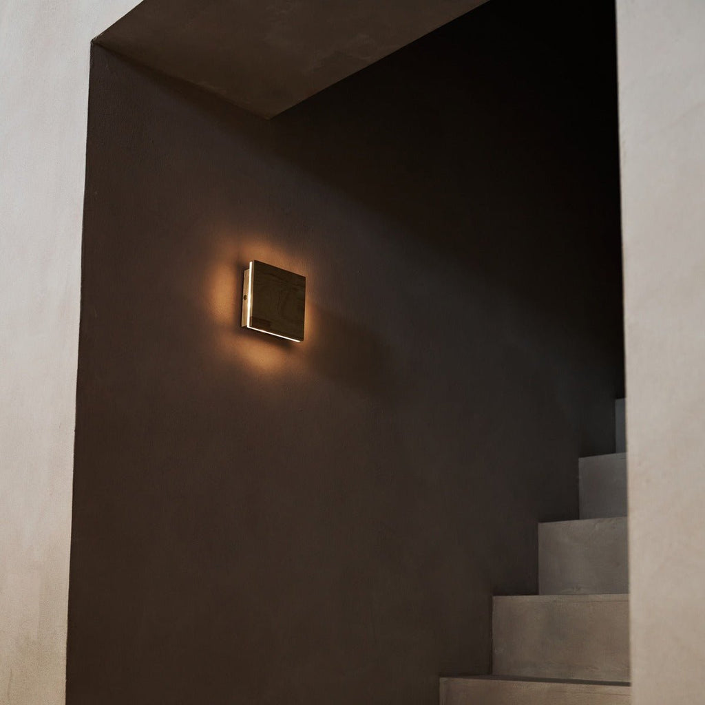 Lampe murale sans fil marron clair - lampe en bois rechargeable, dimmable et naturel