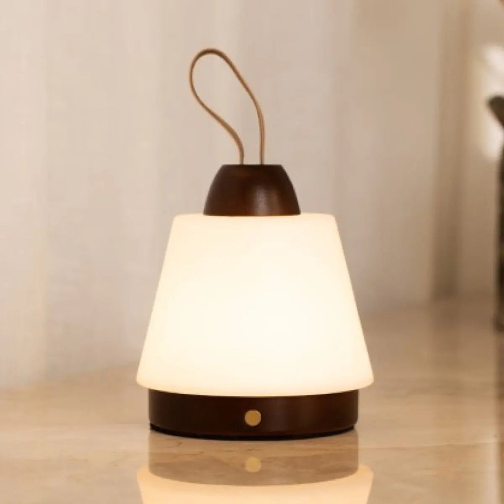 Lampe rechargeable "Liv" marron foncé – Bracelet en cuir, 3 modes d'éclairage, sans fil