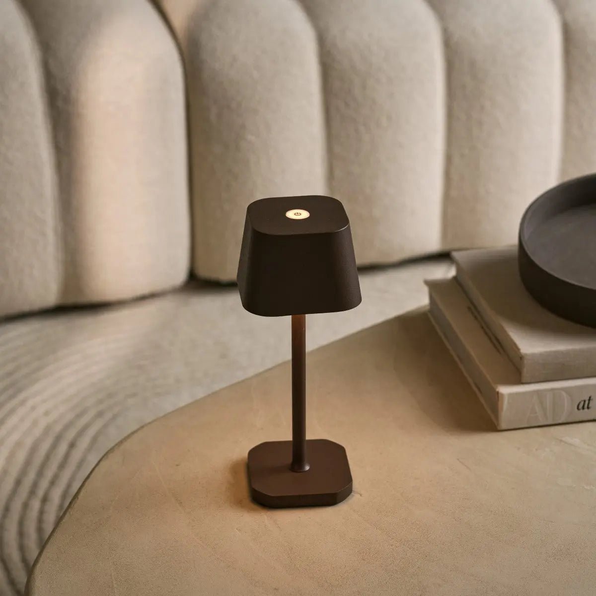 Lampe de table rechargeable Ava Mocha Marron | Sans fil et à intensité variable