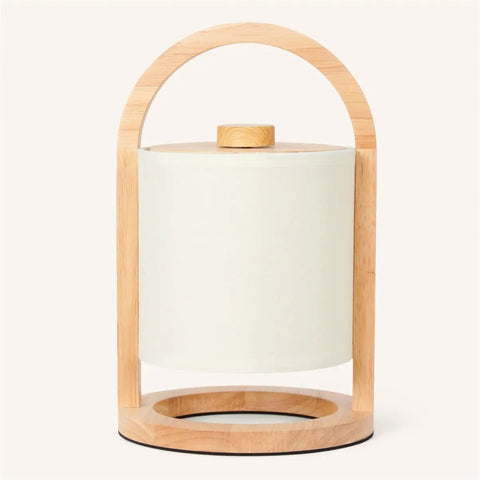 Lampe rechargeable en bois marron clair River – Lumière à intensité variable et sans fil