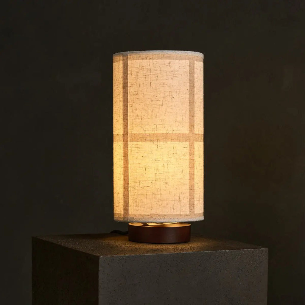 Lampe de table marron foncé Sakura | Abat-jour en mélange de lin et éclairage élégant