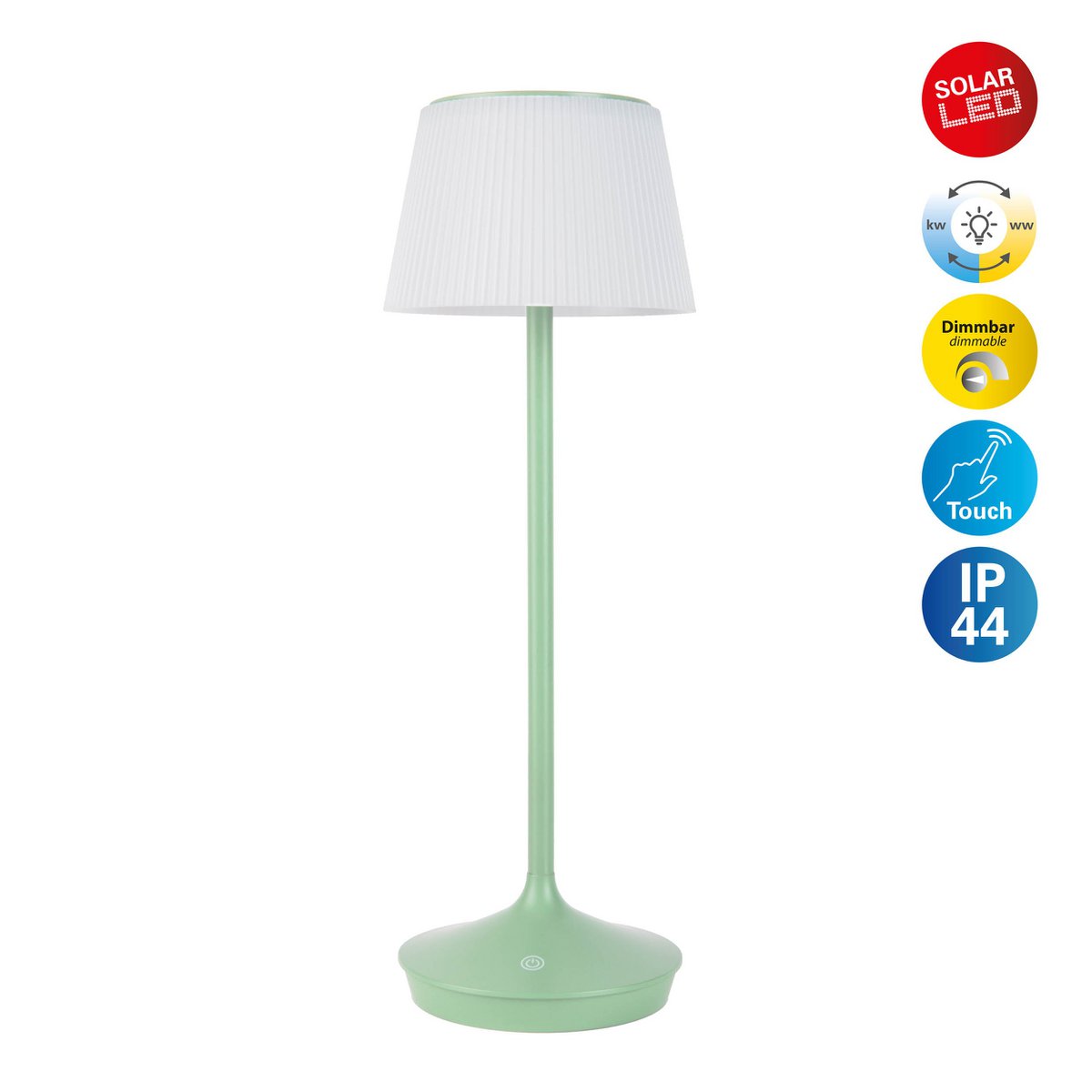 Lampe de batterie solaire "Emmi"  - Menthe et blanc
