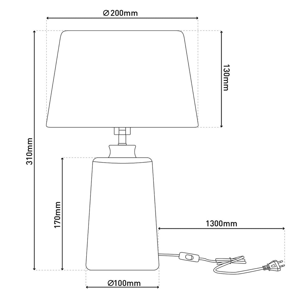 Lampe de table en céramique "Talia"
