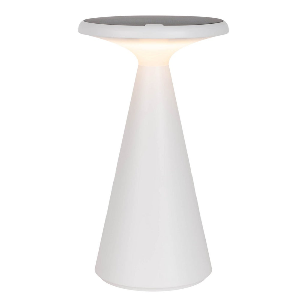 Lampe de table de batterie solaire légère PALU - Blanc pour Extérieur et Intérieur