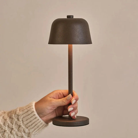 Lampe de table rechargeable Anton Moka Marron | Éclairage élégant et sans fil