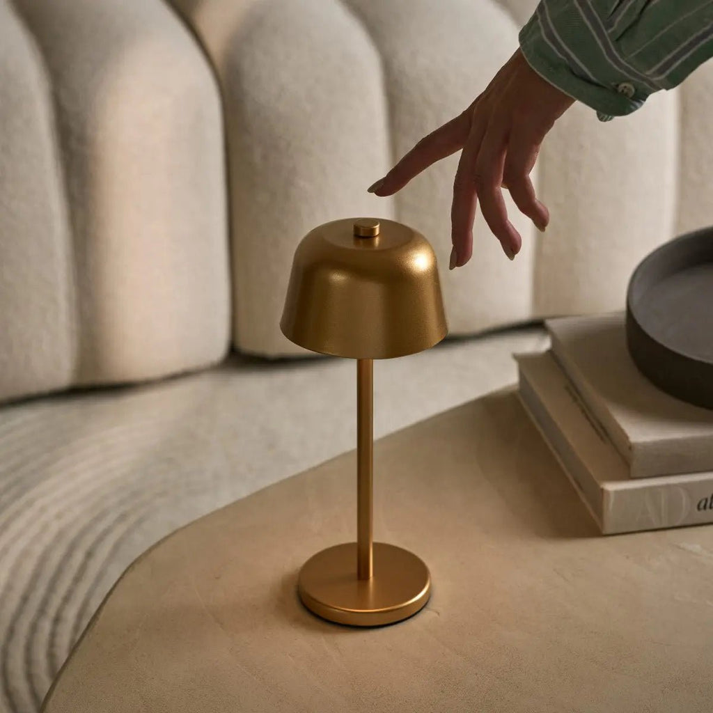 Lampe de table rechargeable Anton dorée | Éclairage élégant et sans fil