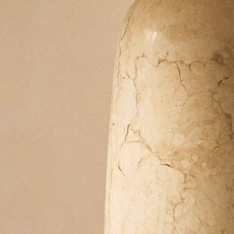 Lampe Charlotte en marbre avec abat-jour en coton – Éclairage élégant pour votre maison