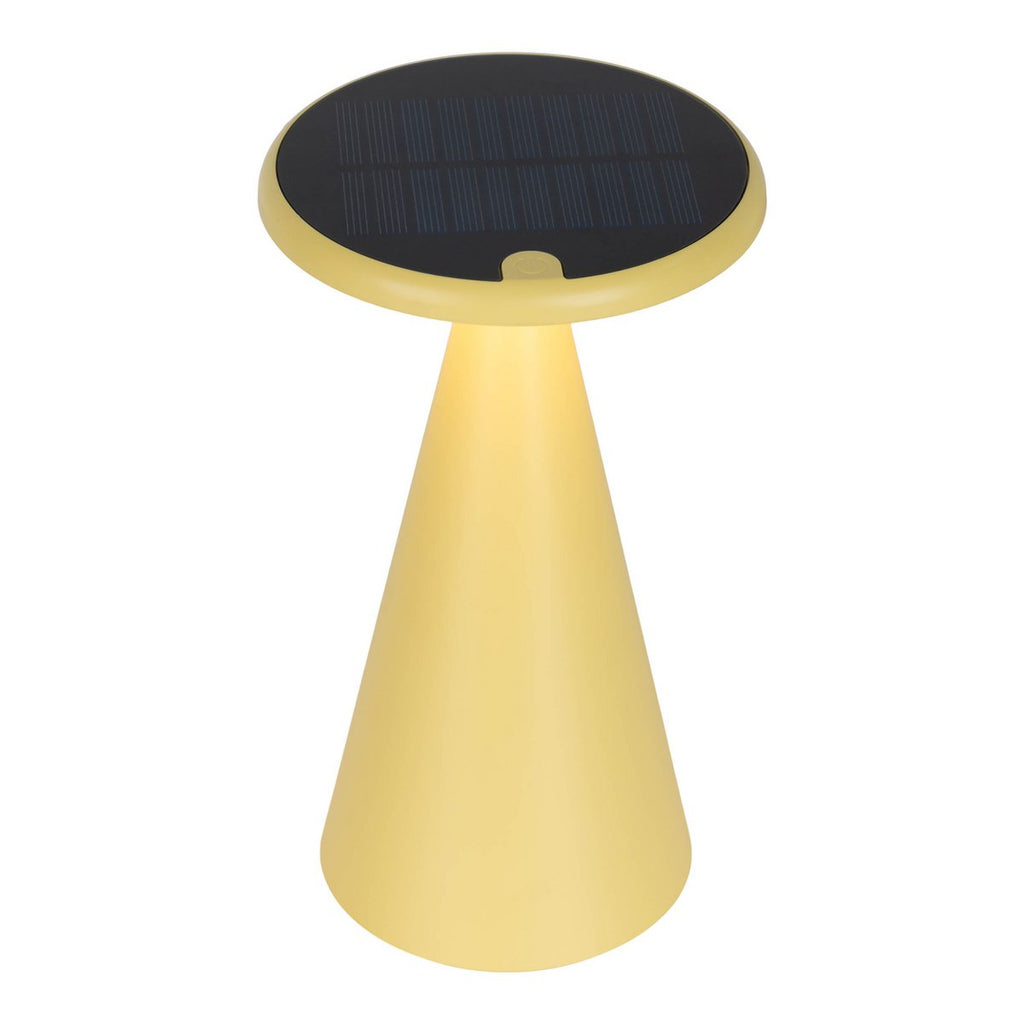 Lampe de table de batterie solaire légère PALU - Jaune pour Extérieur et Intérieur