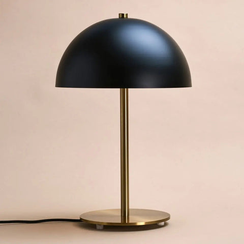Lampe de table Lola Gold & Black – Design élégant en métal avec interrupteur marche/arrêt