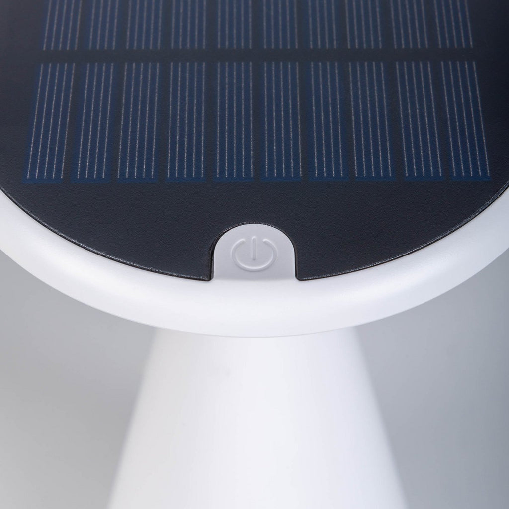 Lampe de table de batterie solaire légère PALU - Blanc pour Extérieur et Intérieur