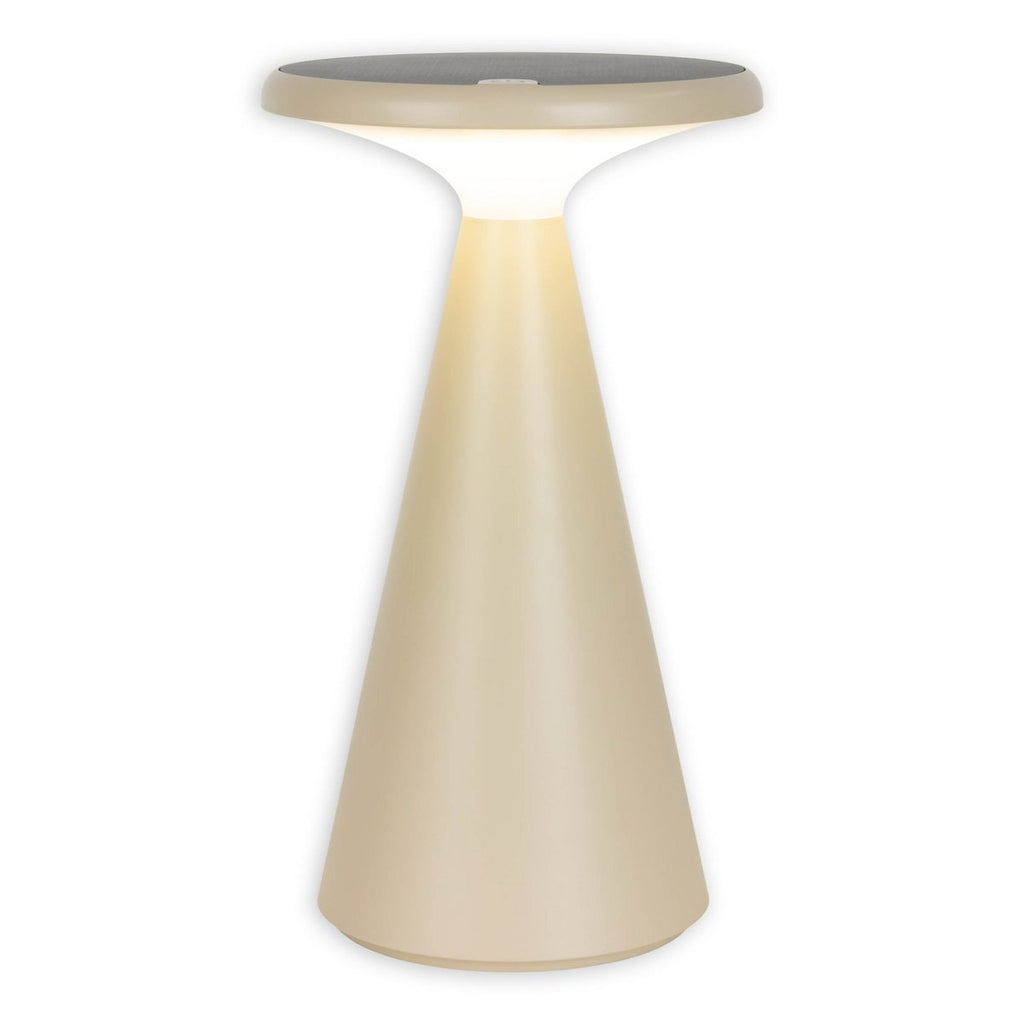 Lampe de table de batterie solaire Palu - Beige  pour Extérieur et Intérieur