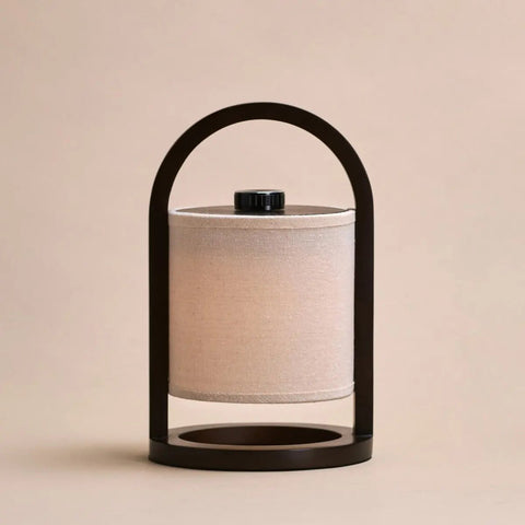 Lampe en bois sans fil River marron foncé – rechargeable et variable