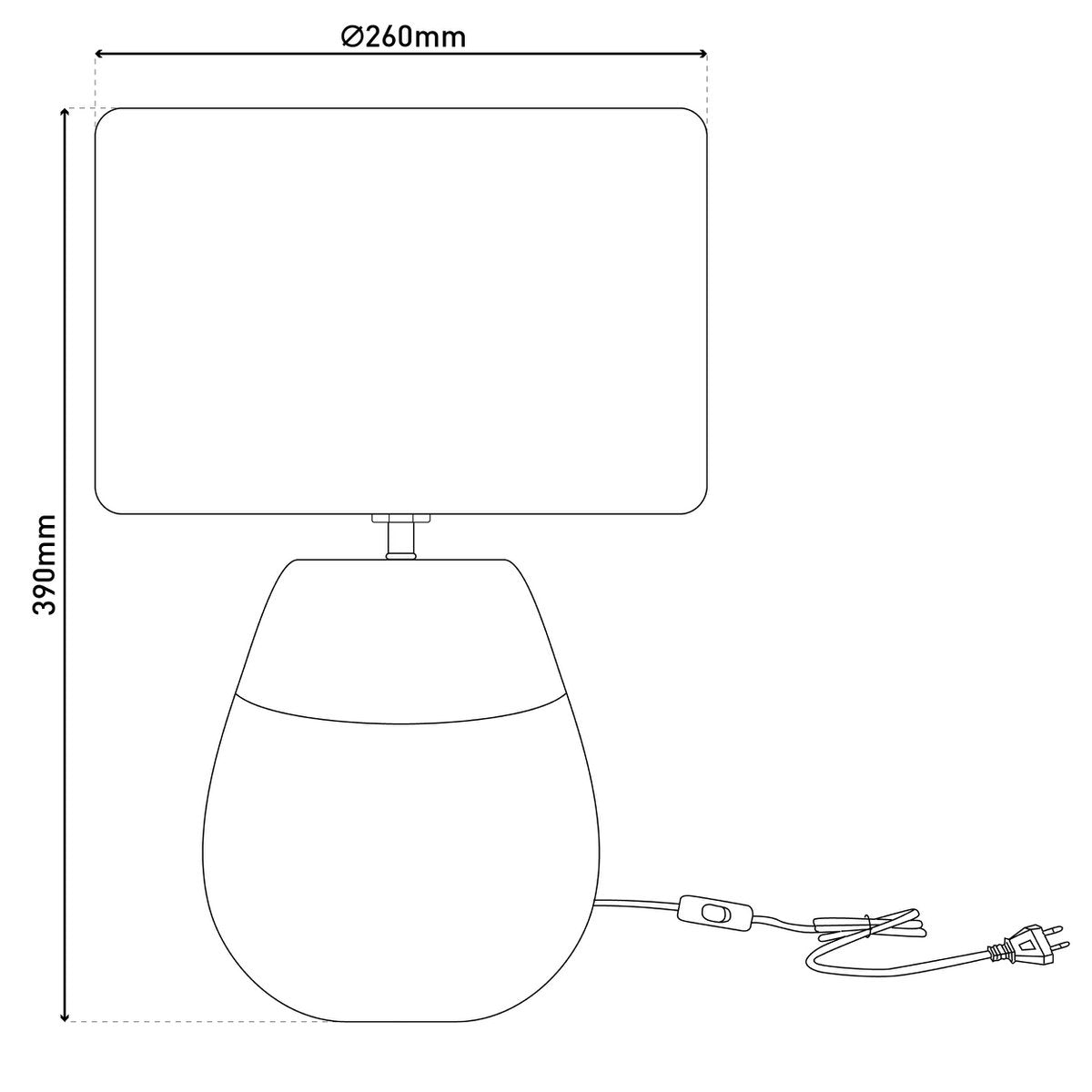 Lampe de table en céramique "Bronco"