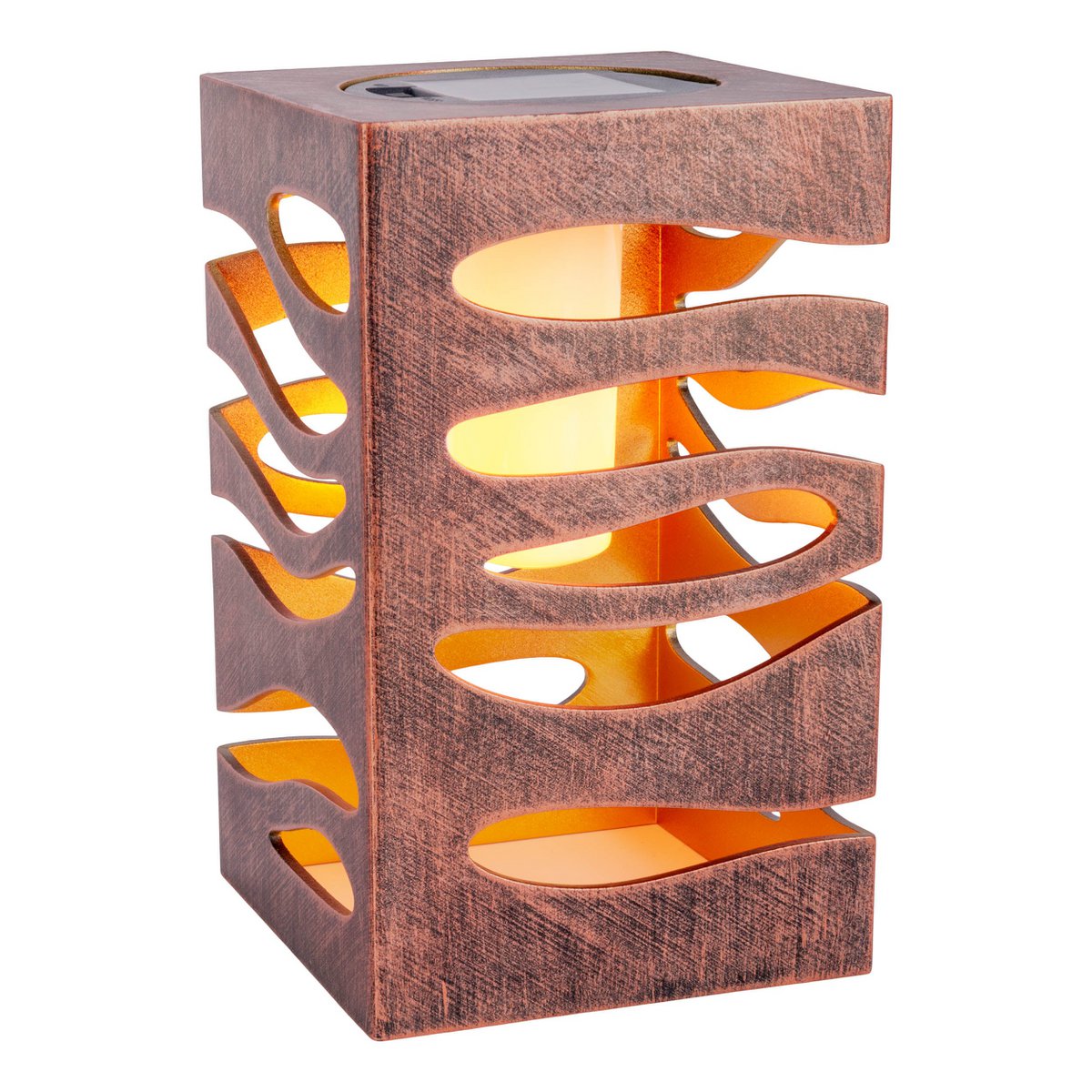 Décoration LED Lumière solaire "Hilda", 12,3 x 12,3 cm, 20 cm de haut, en plastique de haute qualité, à l'intérieur en...